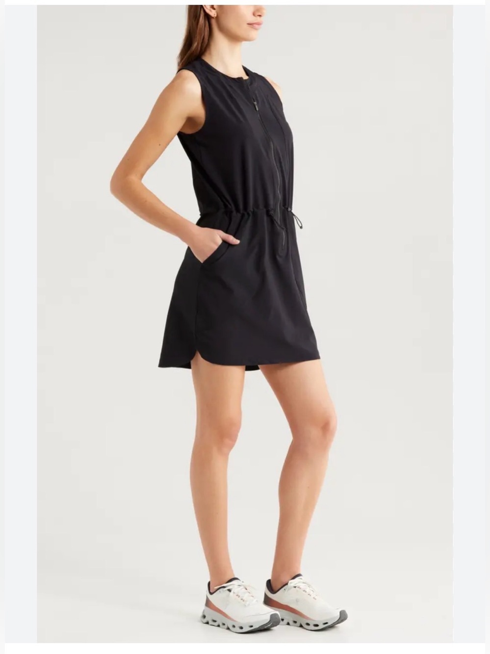 Dkny Black Sleeveless One-Piece Swim Dress
